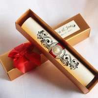Scroll Invitation Card Wedding Invitation Customized Beautiful Card 